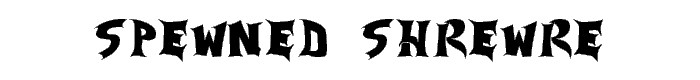 Spawned Shareware font